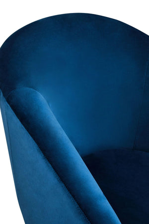 Yasmeen Midnight Blue Chair And Footstool - XShowhome Limited - Xshowhome