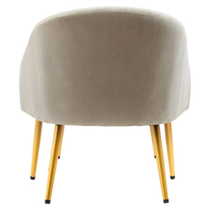 Yasmeen Mink Velvet Chair And Footstool - Canwell Interiors Limited - Xshowhome