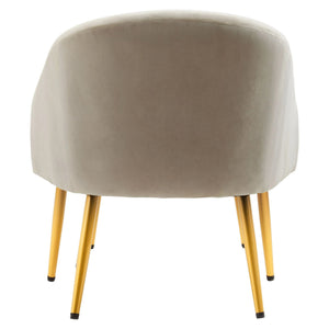 Yasmeen Mink Velvet Chair And Footstool - XShowhome Limited - Xshowhome
