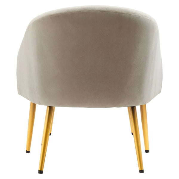 Yasmeen Mink Velvet Chair And Footstool - XShowhome Limited - Xshowhome