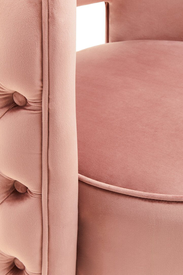 Yasmeen Pink Velvet Swivel Chair - Canwell Interiors Limited - Xshowhome