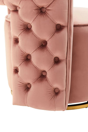Yasmeen Pink Velvet Swivel Chair - XShowhome Limited - Xshowhome