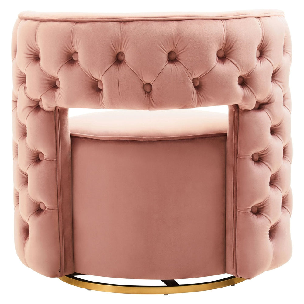 Yasmeen Pink Velvet Swivel Chair - XShowhome Limited - Xshowhome
