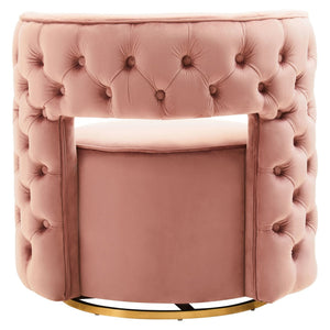 Yasmeen Pink Velvet Swivel Chair - XShowhome Limited - Xshowhome