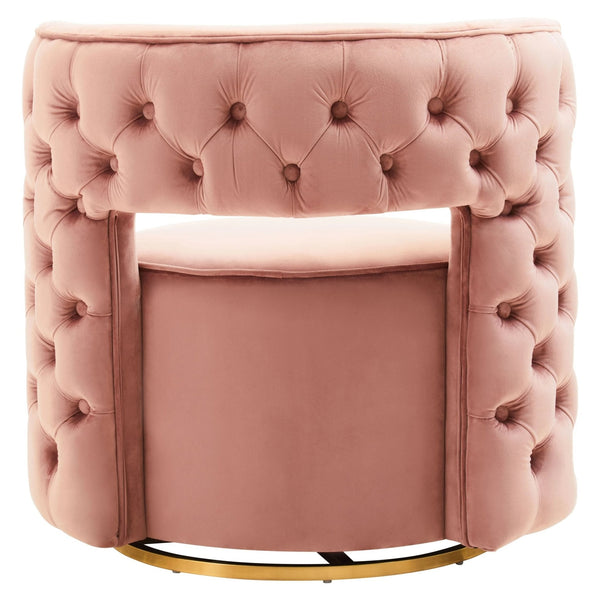 Yasmeen Pink Velvet Swivel Chair - XShowhome Limited - Xshowhome