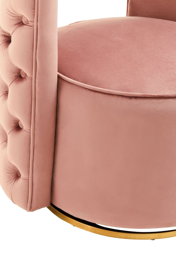 Yasmeen Pink Velvet Swivel Chair - XShowhome Limited - Xshowhome