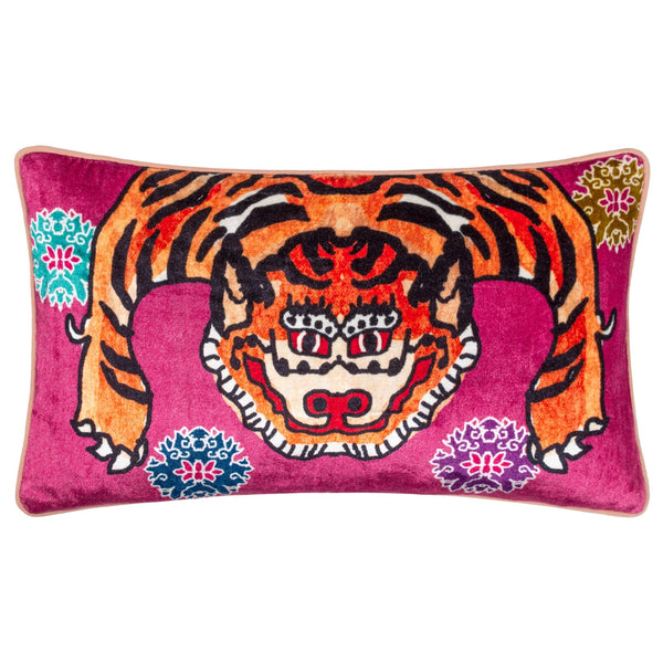 Year of the Tiger 30x50 Feather Filled Cushion Pink - Canwell Interiors Limited - Riva