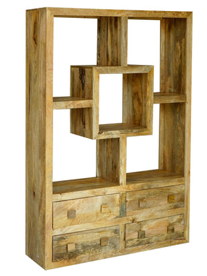 Yoga Straight Bookcase with 4 Drawer - Canwell Interiors Limited - Jaipur