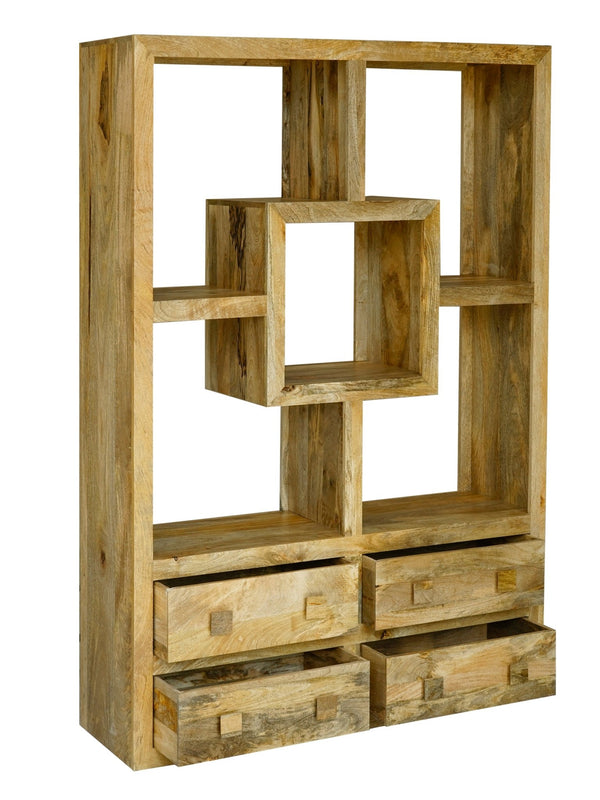 Yoga Straight Bookcase with 4 Drawer - Canwell Interiors Limited - Jaipur
