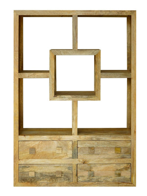 Yoga Straight Bookcase with 4 Drawer - Canwell Interiors Limited - Jaipur