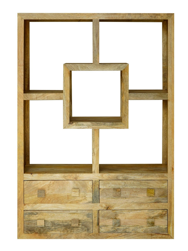 Yoga Straight Bookcase with 4 Drawer - Canwell Interiors Limited - Jaipur