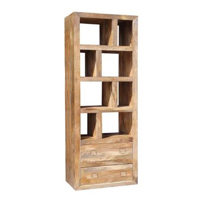 Yoga Tall Bookcase with 2 Drawer - Canwell Interiors Limited - Jaipur