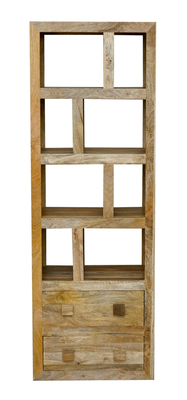 Yoga Tall Bookcase with 2 Drawer - Canwell Interiors Limited - Jaipur