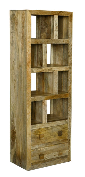 Yoga Tall Bookcase with 2 Drawer - Canwell Interiors Limited - Jaipur