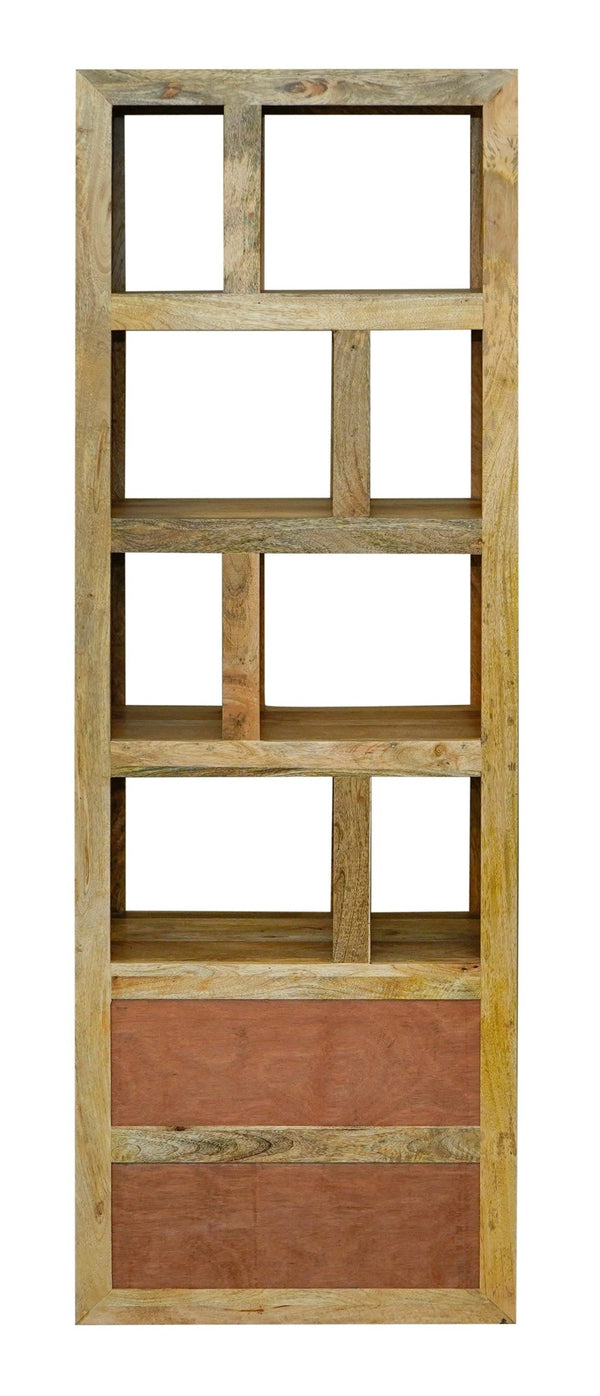 Yoga Tall Bookcase with 2 Drawer - Canwell Interiors Limited - Jaipur