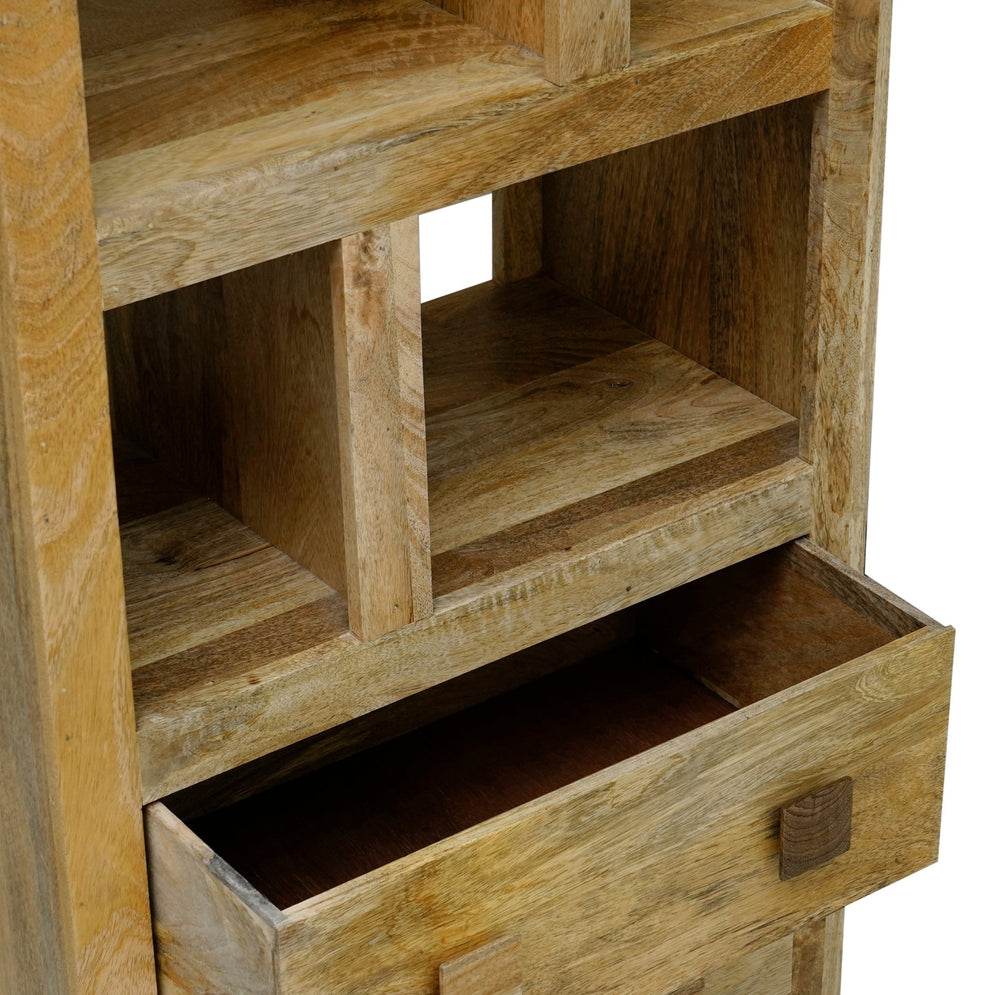 Yoga Tall Bookcase with 2 Drawer - Canwell Interiors Limited - Jaipur