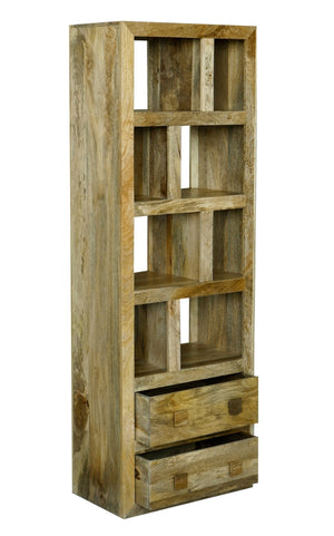 Yoga Tall Bookcase with 2 Drawer - Canwell Interiors Limited - Jaipur