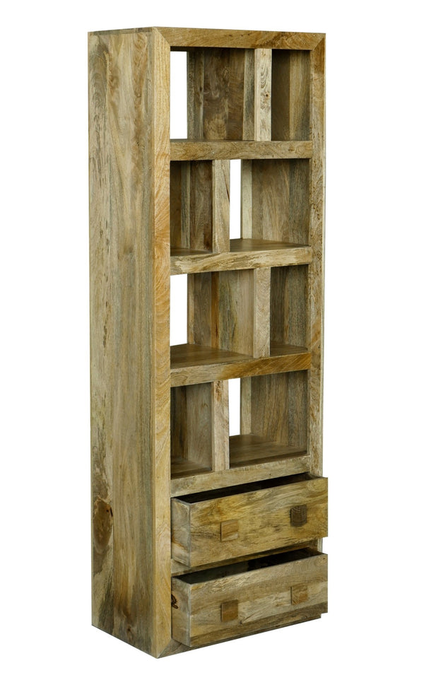 Yoga Tall Bookcase with 2 Drawer - Canwell Interiors Limited - Jaipur