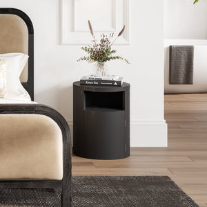 Yori Black Bedside Cabinet - Canwell Interiors Limited - Canwell