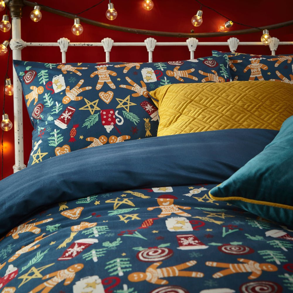 703yuletide Treats Sb Duvet Set Navy - Canwell Interiors Limited - Riva
