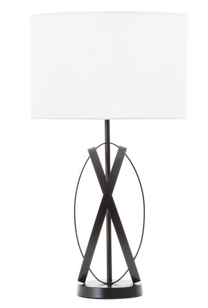 Zaina Black Cross Table Lamp - Canwell Interiors Limited - Xshowhome