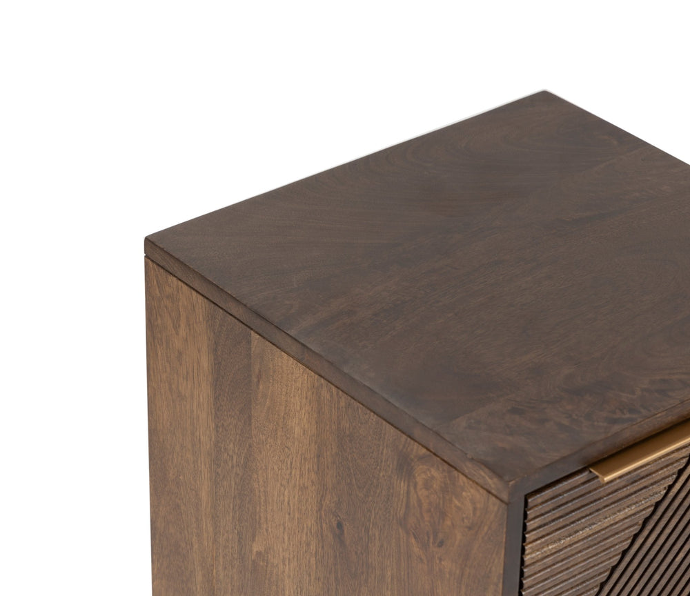 Zaine Carving 2 Drawer Bedside - XShowhome Limited - Jaipur