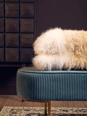 Zamora Green Velvet Ottoman Bench With Gold Finish Legs - XShowhome Limited - Xshowhome