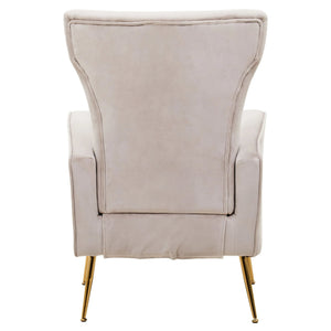 Zamora Mink Velvet Accent Chair With Gold Finish Legs - XShowhome Limited - Xshowhome