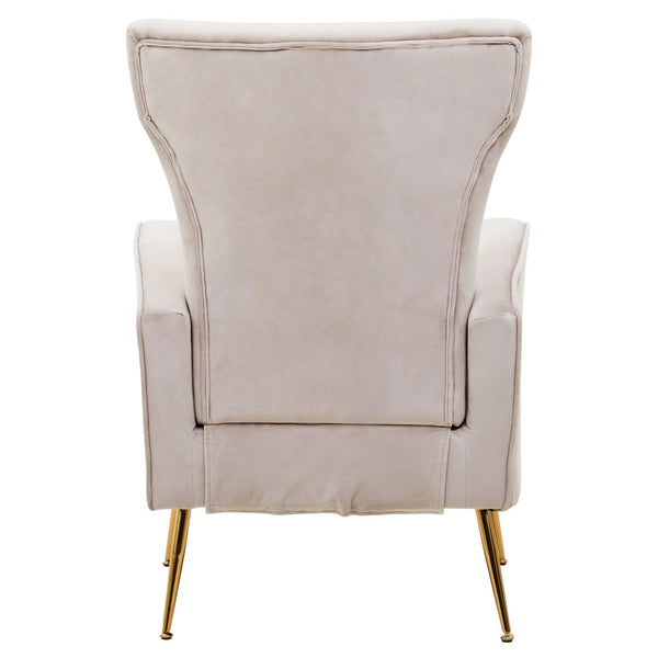 Zamora Mink Velvet Accent Chair With Gold Finish Legs - XShowhome Limited - Xshowhome