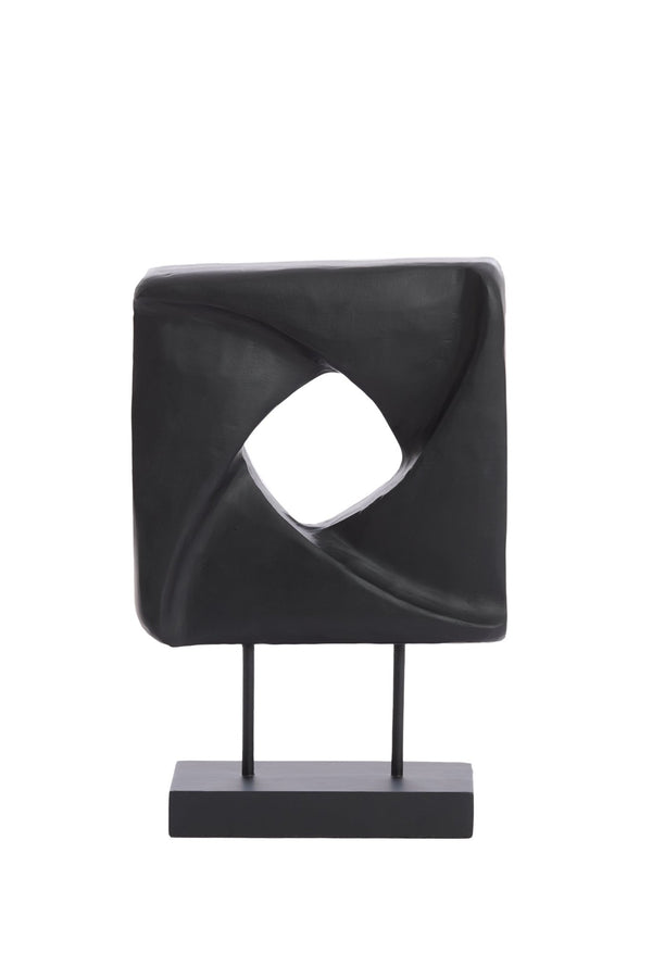 ZARATE Ornament — On Base Wood Black - Canwell Interiors Limited - Light & Living