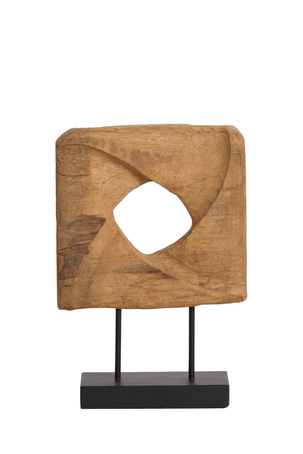 ZARATE Ornament — On Base Wood Natural & Black - Canwell Interiors Limited - Light & Living