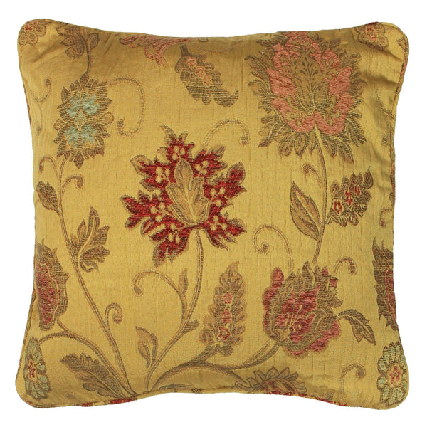 Zurich Feather Filled Cushion 45x45 Gold - Canwell Interiors Limited - Riva